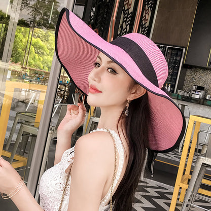 Women's Straw Hat Summer Seaside Big Brim Sun Hats & Caps