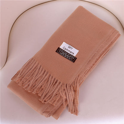 Women's Solid Color Bristle Warm Shawl Candy Scarfs