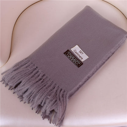 Women's Solid Color Bristle Warm Shawl Candy Scarfs