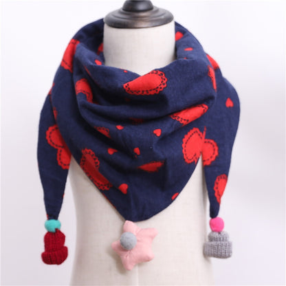 Children's Towel Color Polka Dot Pattern Double Scarfs