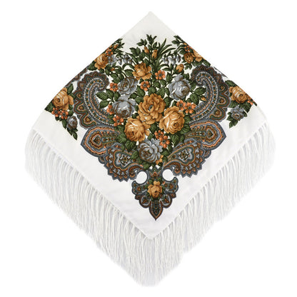 Ethnic Style Vintage Tassel Square Toe Beard Scarfs