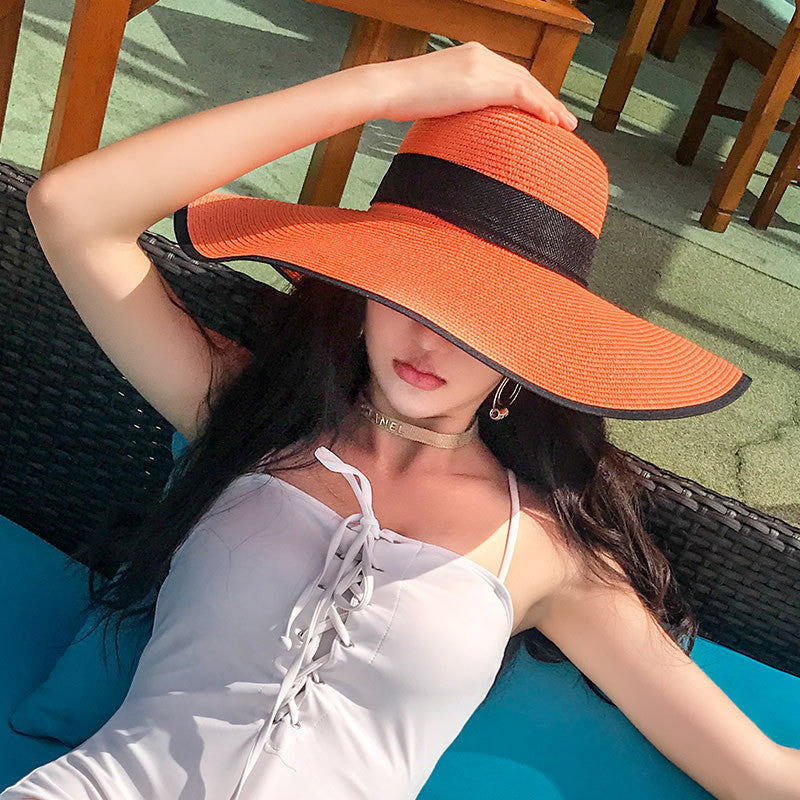 Women's Straw Hat Summer Seaside Big Brim Sun Hats & Caps