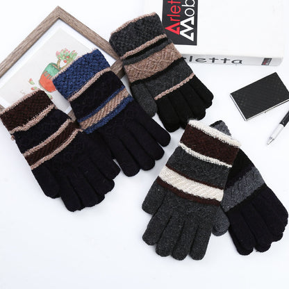 Women's & Men's Winter Full Finger Knitted Outdoor Warm Gloves