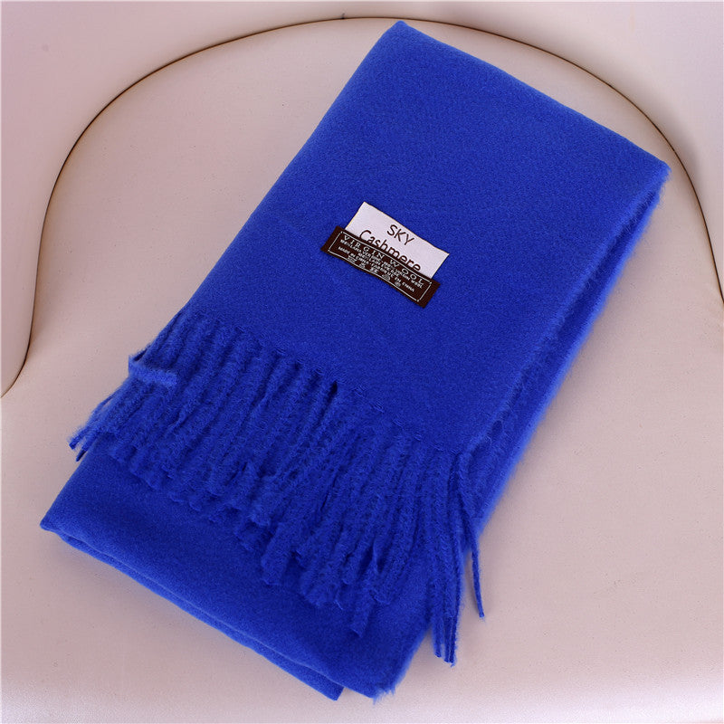 Women's Solid Color Bristle Warm Shawl Candy Scarfs