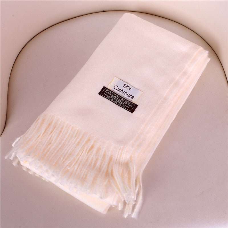 Women's Solid Color Bristle Warm Shawl Candy Scarfs