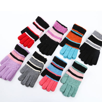 Women's & Men's Winter Full Finger Knitted Outdoor Warm Gloves