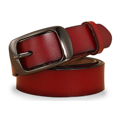 Women's Leather Pure Cowhide Pin Buckle Belts