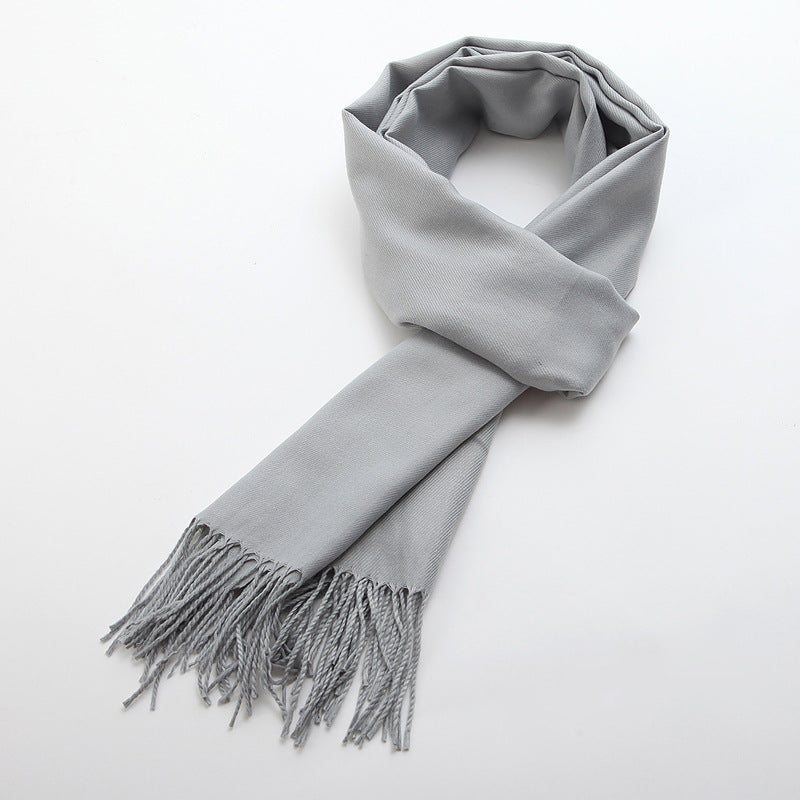 Women's Brushed Solid Color Cashmere Versatile Garland Scarfs