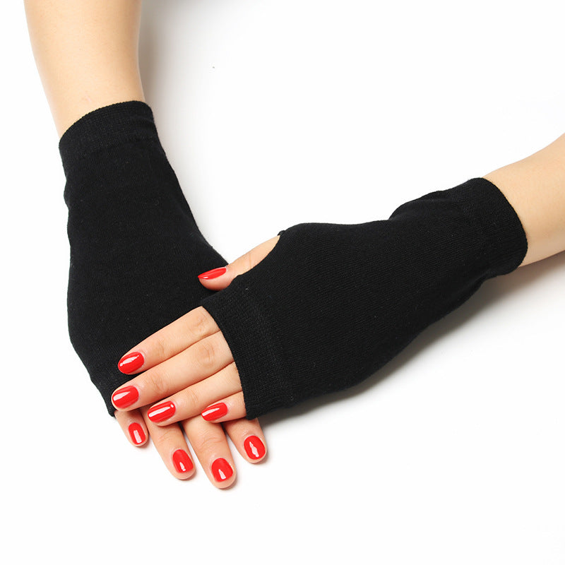 Women's & Men's Dance Open Finger Rivet Knitting Wool Gloves