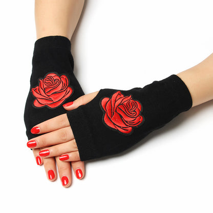 Women's & Men's Dance Open Finger Rivet Knitting Wool Gloves