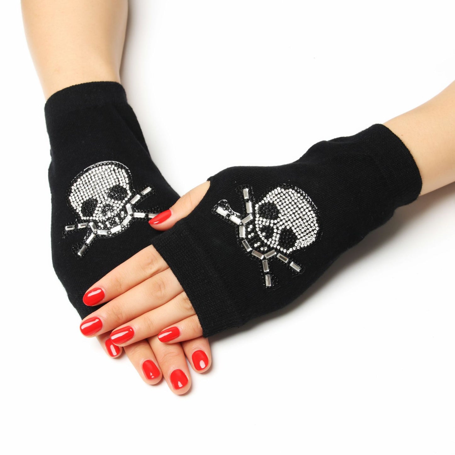 Women's & Men's Sailor Dance Open Finger Rivet Knitting Gloves