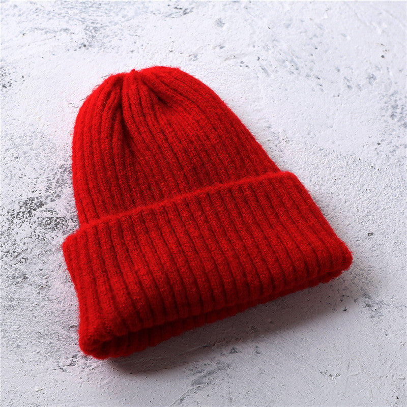 Women's & Men's Woolen Fashion Solid Color Light Board Elastic Kids' Headwear