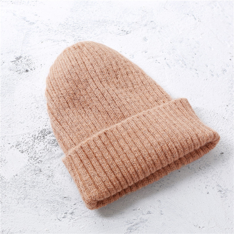 Women's & Men's Woolen Fashion Solid Color Light Board Elastic Kids' Headwear