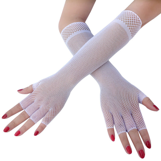 Half Finger Fishnet Long Fashion Sexy Gloves