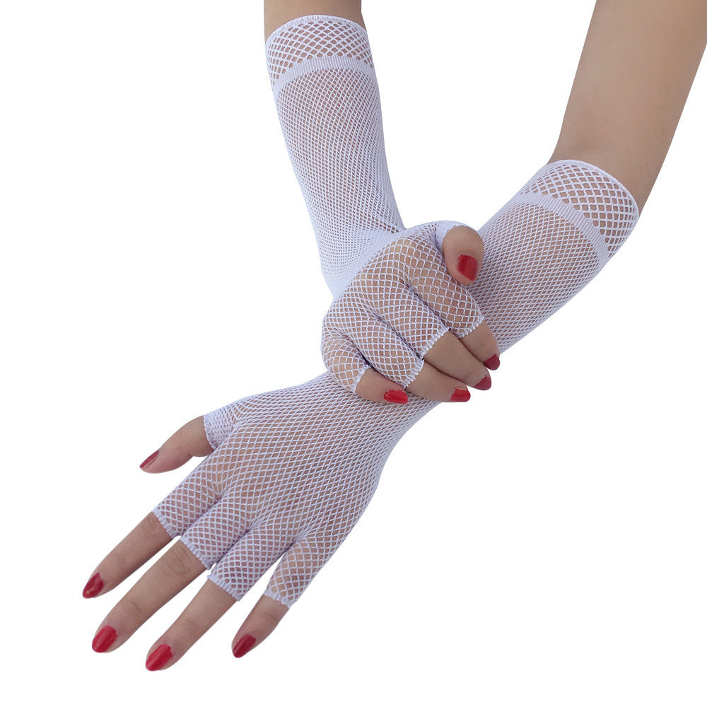 Half Finger Fishnet Long Fashion Sexy Gloves