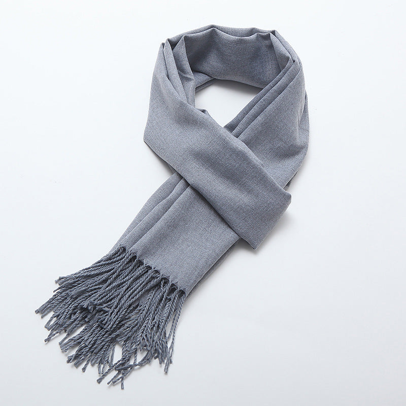 Women's Brushed Solid Color Cashmere Versatile Garland Scarfs