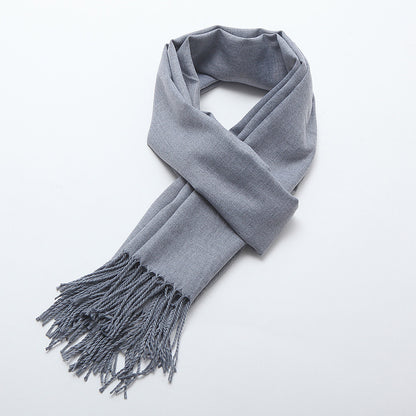 Women's Brushed Solid Color Cashmere Versatile Garland Scarfs