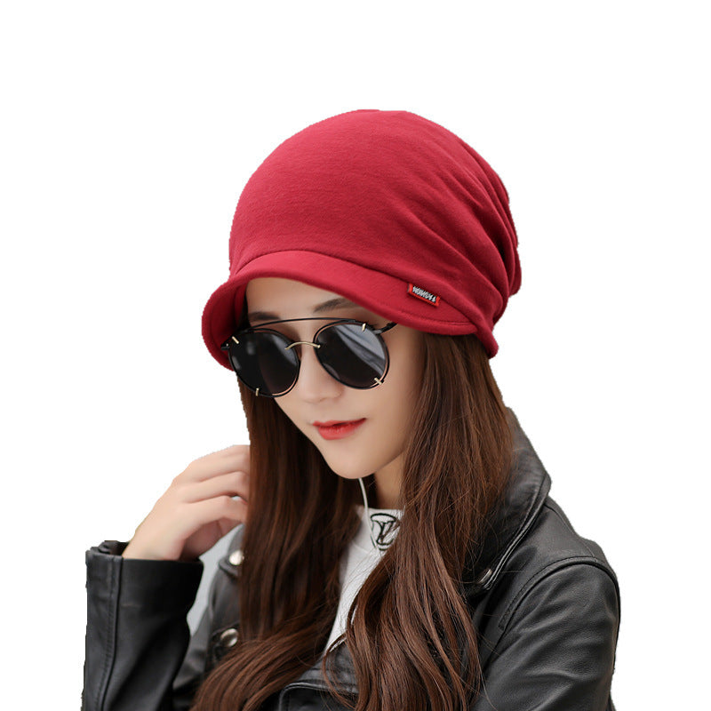 Women's Solid Color Korean Peaked Hat Warm Hats & Caps