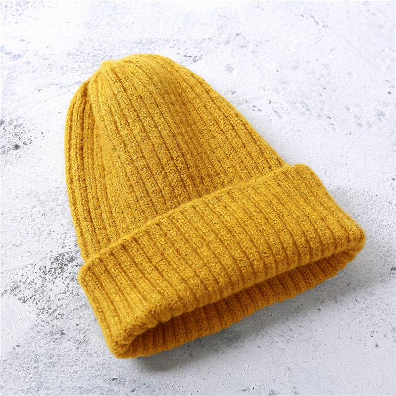 Women's & Men's Woolen Fashion Solid Color Light Board Elastic Kids' Headwear