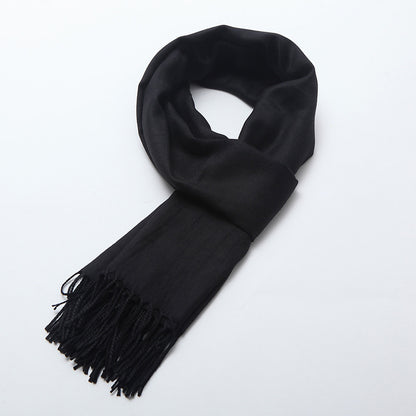 Women's Brushed Solid Color Cashmere Versatile Garland Scarfs