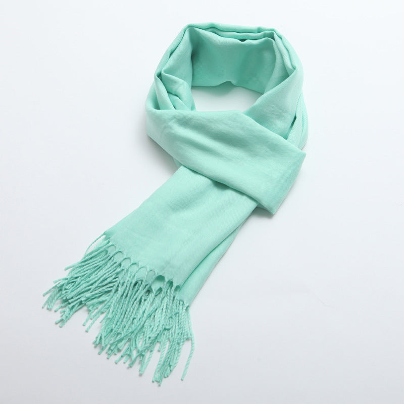 Women's Brushed Solid Color Cashmere Versatile Garland Scarfs