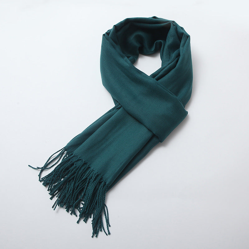 Women's Brushed Solid Color Cashmere Versatile Garland Scarfs