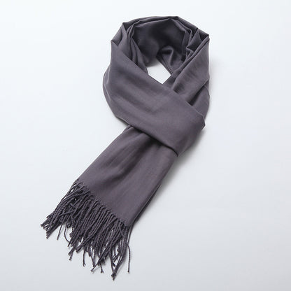 Women's Brushed Solid Color Cashmere Versatile Garland Scarfs