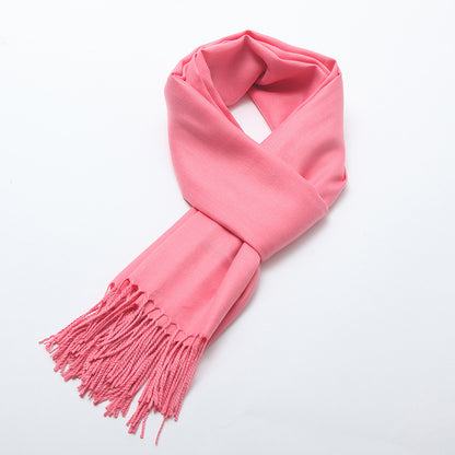 Women's Brushed Solid Color Cashmere Versatile Garland Scarfs