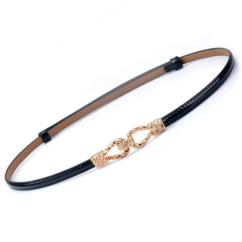 Women's Leather Thin Korean Style Fashionable Adjustable Belts