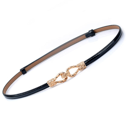 Women's Leather Thin Korean Style Fashionable Adjustable Belts