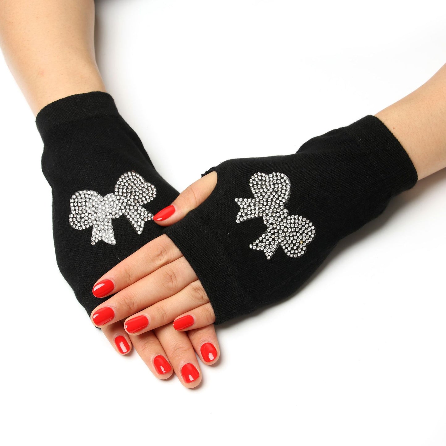 Women's & Men's Dance Open Finger Rivet Knitting Wool Gloves