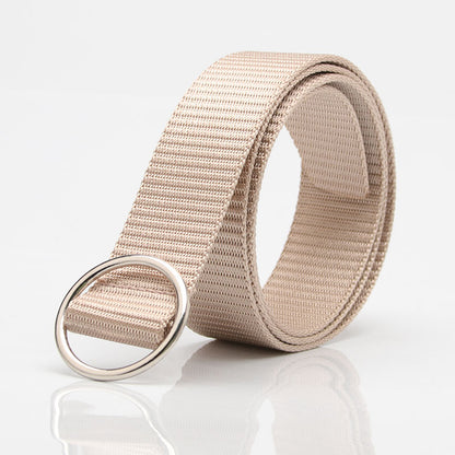 Women's & Men's Nylon Canvas Casual Round Buckle Decorative Belts