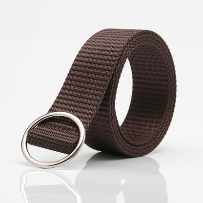 Women's & Men's Nylon Canvas Casual Round Buckle Decorative Belts