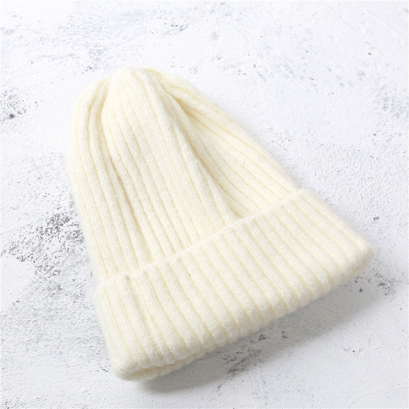 Women's & Men's Woolen Fashion Solid Color Light Board Elastic Kids' Headwear