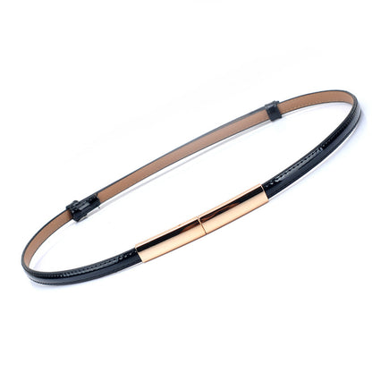 Women's Leather Thin Korean Style Fashionable Adjustable Belts