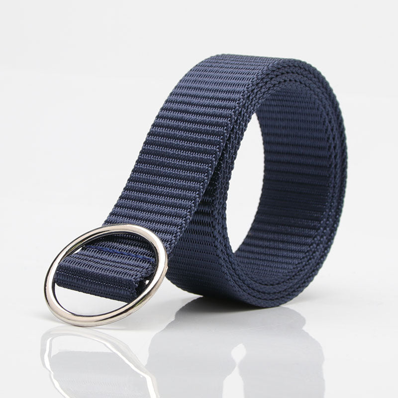 Women's & Men's Nylon Canvas Casual Round Buckle Decorative Belts