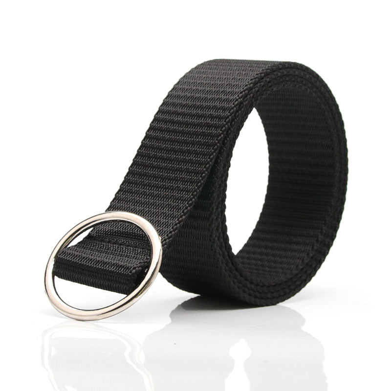 Women's & Men's Nylon Canvas Casual Round Buckle Decorative Belts