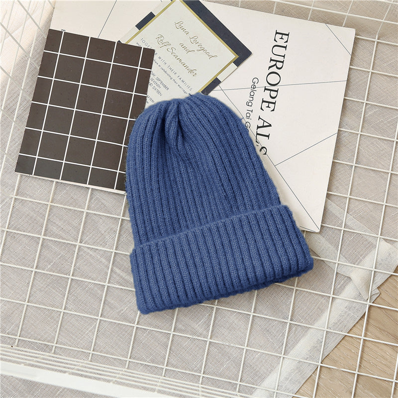 Women's & Men's Woolen Fashion Solid Color Light Board Elastic Kids' Headwear