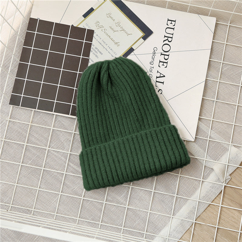 Women's & Men's Woolen Fashion Solid Color Light Board Elastic Kids' Headwear