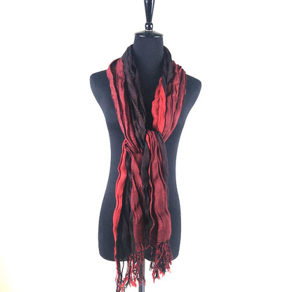 Korean Warm Imitation Cashmere Tassel Plaid Scarfs