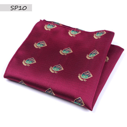 Men's Jacquard Square Dress Wedding Groom Pocket Scarfs