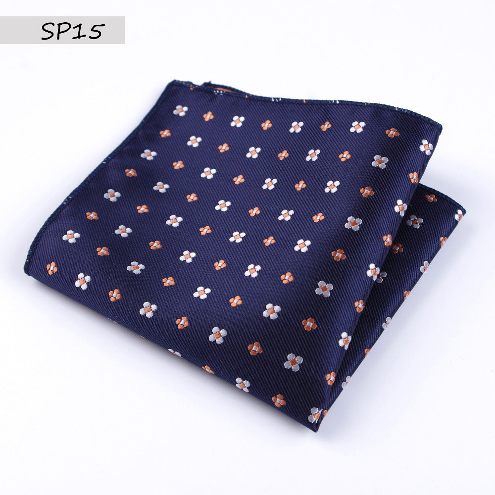 Men's Jacquard Square Dress Wedding Groom Pocket Scarfs