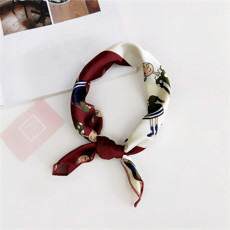 Women's Small Silk Square Towel Professional Variety Scarfs