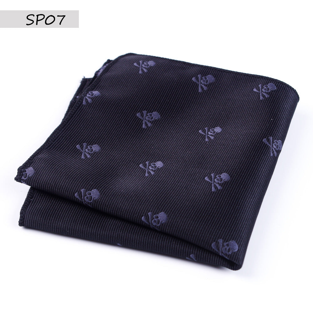 Men's Jacquard Square Dress Wedding Groom Pocket Scarfs