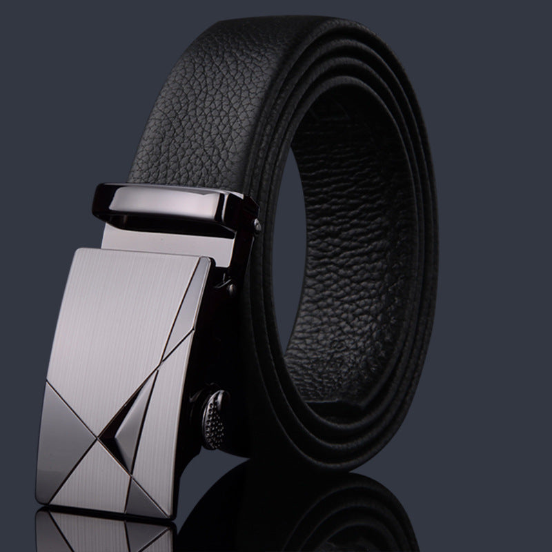 Men's First Layer Cow Leather Automatic Buckle Casual Belts