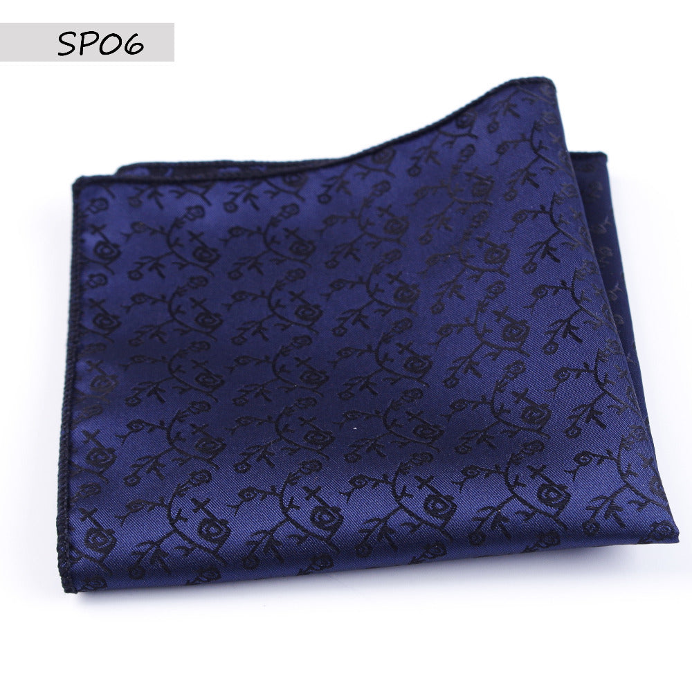 Men's Jacquard Square Dress Wedding Groom Pocket Scarfs