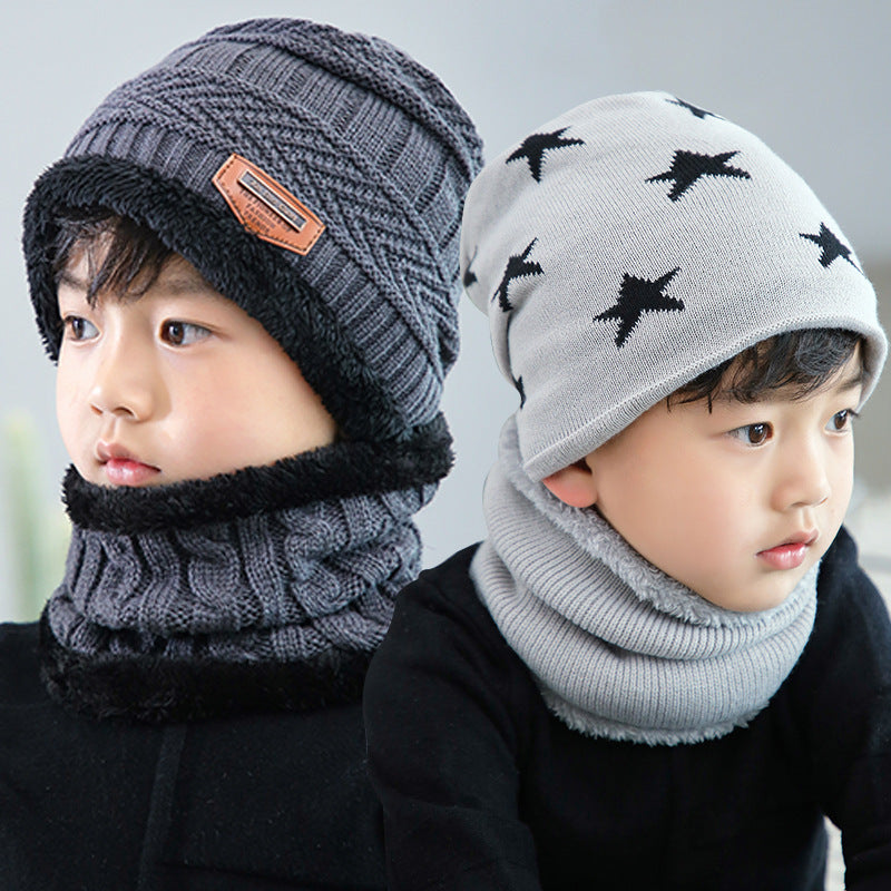 Children's Style Thickened Woolen Fleece-lined Winter Warm Kids' Headwear