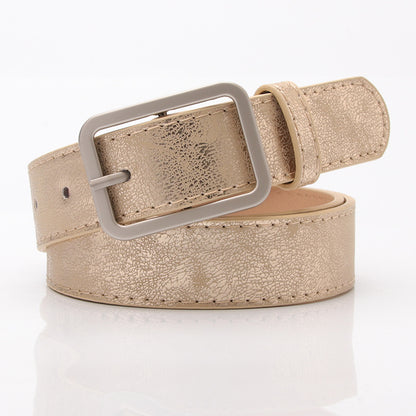 Women's Korean Alloy Pin Buckle Fashionable Pant Belts