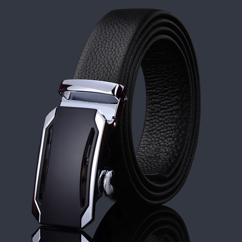 Men's First Layer Cow Leather Automatic Buckle Casual Belts