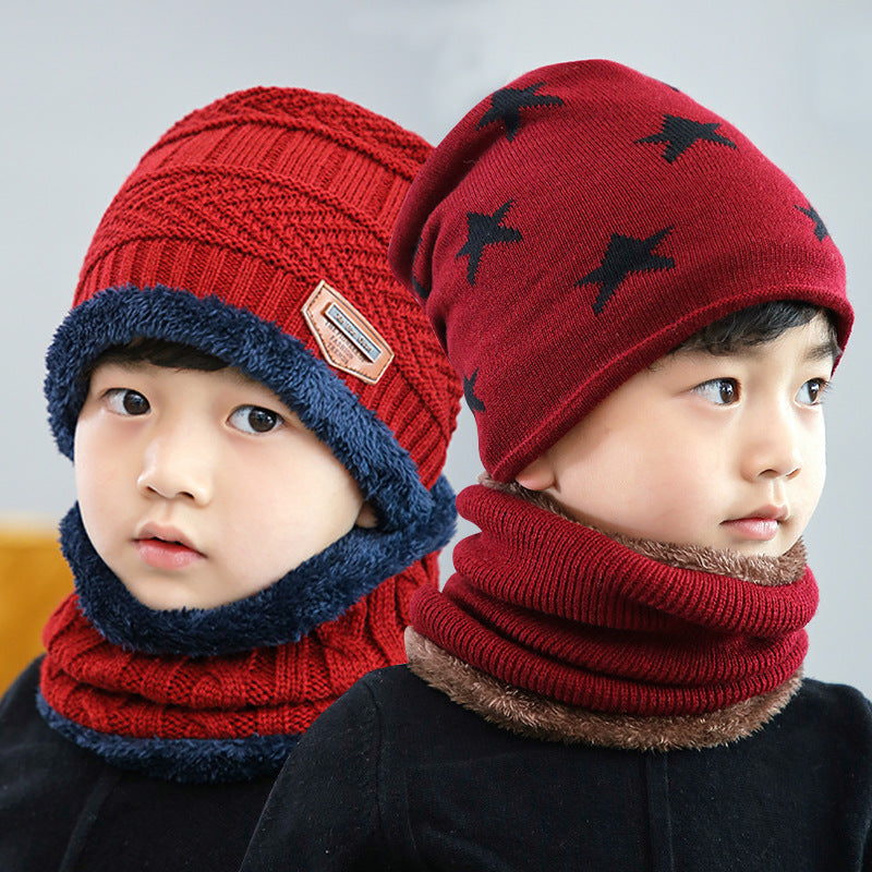 Children's Style Thickened Woolen Fleece-lined Winter Warm Kids' Headwear